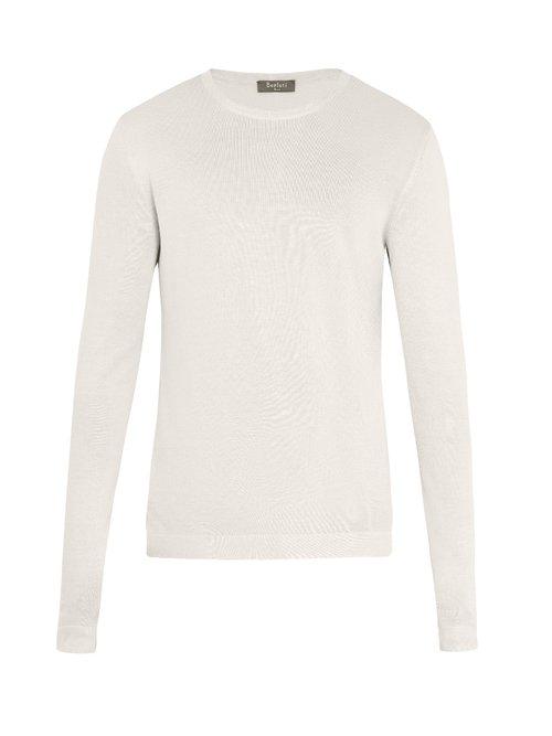 Matchesfashion.com Berluti - Crew Neck Silk Knit Sweater - Mens - White