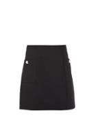 Matchesfashion.com No. 21 - Crystal-button Crepe Mini Skirt - Womens - Black