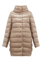 Matchesfashion.com Herno - Dora High Neck Down Filled Coat - Womens - Grey