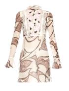 Giambattista Valli Moroccan Flower Printed Silk-organza Dress
