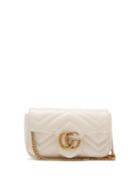 Gucci - Gg-marmont Mini Matelass-leather Cross-body Bag - Womens - White