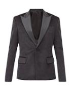 Matchesfashion.com Amiri - Single-breasted Cotton-blend Velvet Jacket - Mens - Black