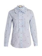 Matchesfashion.com Gucci - Bee Fil Coup Striped Cotton Shirt - Womens - Blue White