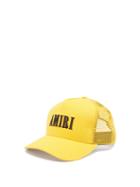 Amiri - Logo-appliqu Canvas Baseball Cap - Mens - Yellow