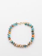 Jia Jia - Nevada Kingman Turquoise & 14kt Gold Bracelet - Womens - Turquoise