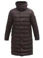 Matchesfashion.com Moncler - Hooded Recycled-fibre Quilted Down Coat - Mens - Black