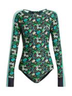 Matchesfashion.com The Upside - Floral Print Performance Paddle Suit - Womens - Navy Print