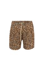 Mens Rtw Nanushka - Doxxi Drawstring Leopard-print Crepe Shorts - Mens - Multi