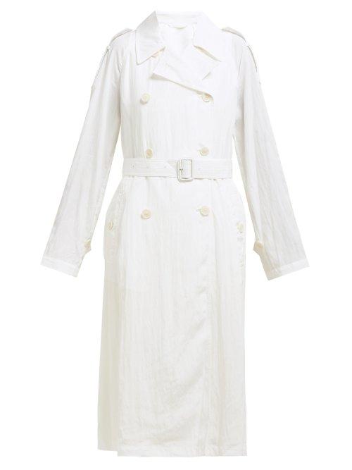 Matchesfashion.com Helmut Lang - Parachute Boiler Trench Coat - Womens - White