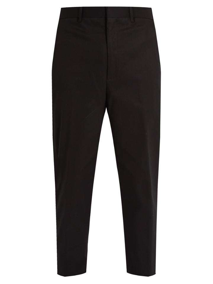 Neil Barrett Slim-fit Cropped Cotton-blend Trousers