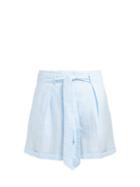 Matchesfashion.com Loup Charmant - Tellin High Rise Linen Shorts - Womens - Blue