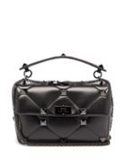 Valentino Garavani - Roman-stud Quilted-leather Shoulder Bag - Womens - Black