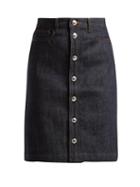 Matchesfashion.com A.p.c. - Therese Raw Denim Skirt - Womens - Indigo