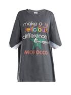 Matchesfashion.com Vetements - Make A Difference Print T Shirt - Womens - Grey Multi