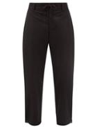 3man - Drawstring-waist Cotton-broadcloth Trousers - Mens - Black