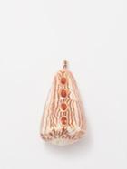 Dezso - Sapphire, Conus Shell & 18kt Rose-gold Charm - Womens - Orange Multi