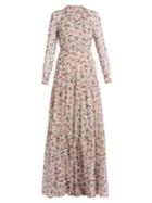 Erdem Denise Floral-print Silk-voile Gown