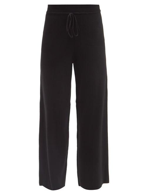 Live The Process - Baja Cotton-blend Jersey Wide-leg Track Pants - Womens - Black