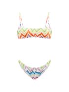 Missoni - Zigzag-print Scoop-neck Bikini - Womens - Multi