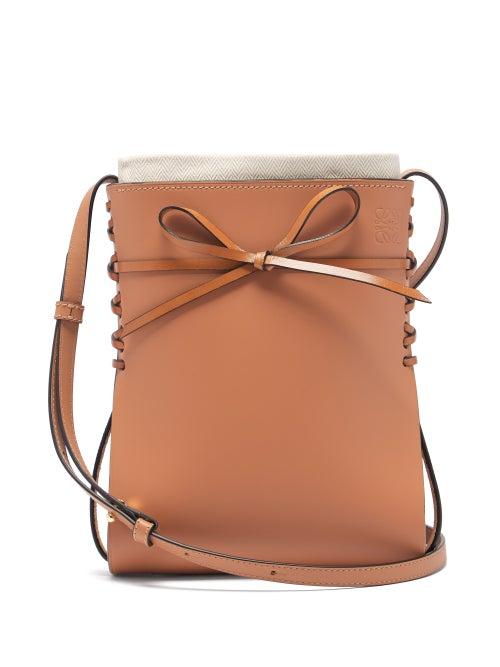 Matchesfashion.com Loewe - Ikebana Whipstitched Leather Cross-body Bag - Womens - Tan