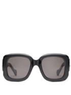 Matchesfashion.com Balenciaga - Bb Hardware Square Acetate Sunglasses - Womens - Black