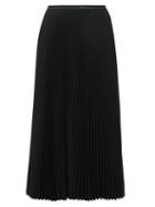 Matchesfashion.com Prada - Divisa Twill Pleated Skirt - Womens - Black