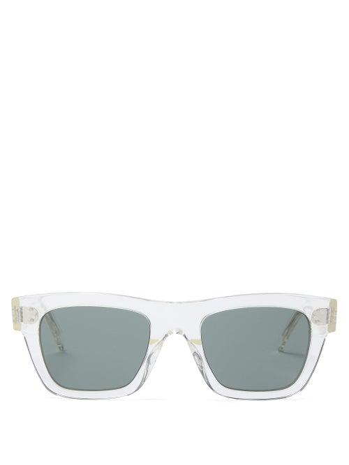 Matchesfashion.com Celine Eyewear - Transparent Acetate Sunglasses - Mens - Clear