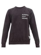 Matchesfashion.com Satisfy - Cult Moth Eaten Sweatshirt - Mens - Black