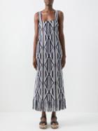 Gabriela Hearst - Daria Fringed Wool-macram Dress - Womens - Grey Multi