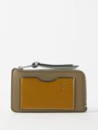 Loewe - Anagram Zipped Leather Cardholder - Womens - Khaki
