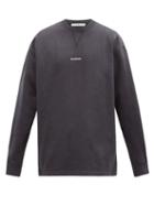 Matchesfashion.com Acne Studios - Fin Logo-print Cotton-jersey Sweatshirt - Mens - Black