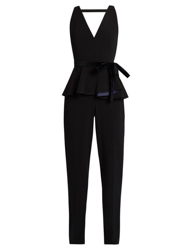 Roksanda Navarro Peplum Stretch-cady Jumpsuit