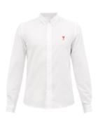 Matchesfashion.com Ami - Ami De Coeur Cotton-poplin Shirt - Mens - White
