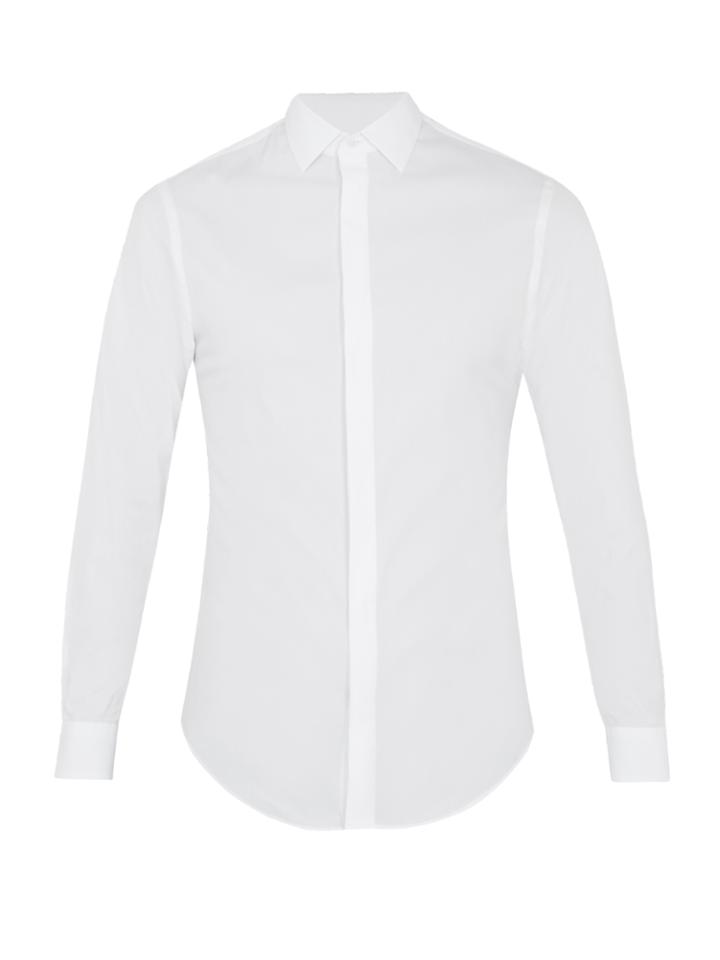 Giorgio Armani Single-cuff Cotton-poplin Shirt