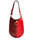 Matchesfashion.com Marni - Earring Leather Shoulder Bag - Womens - Red Multi