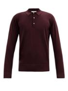 Matchesfashion.com Studio Nicholson - Tencel-blend Polo Shirt - Mens - Burgundy