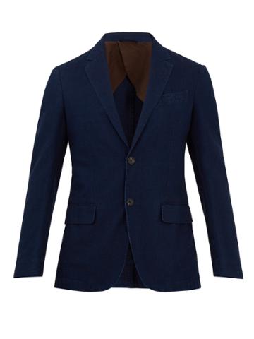 Zegna Sartorial Single-breasted Cotton-twill Blazer
