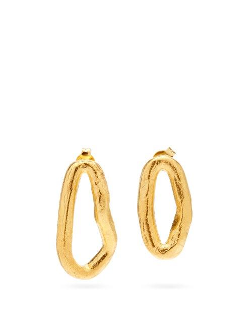 Matchesfashion.com Alighieri - The Phoenician 24kt Gold-plated Hoop Earrings - Womens - Gold