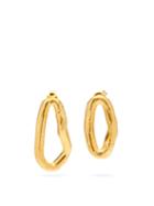 Matchesfashion.com Alighieri - The Phoenician 24kt Gold-plated Hoop Earrings - Womens - Gold