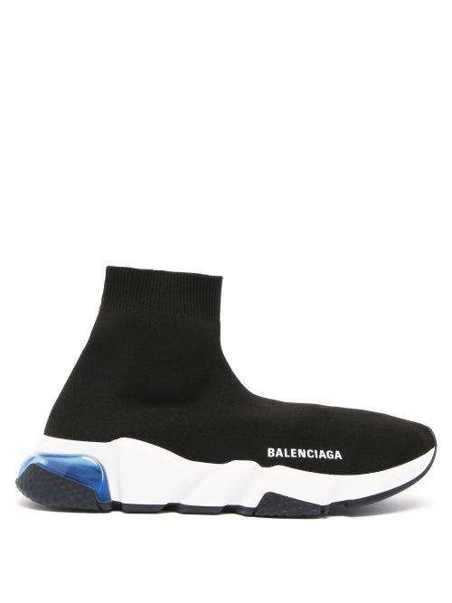 Matchesfashion.com Balenciaga - Speed 2.0 Bubble-heel Trainers - Womens - Black Blue