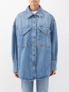 Khaite - Birdie Washed-denim Oversized Shirt - Womens - Blue