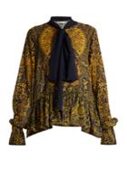 Mary Katrantzou Transcendence Cards-print Fil Coup Blouse