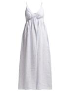 Matchesfashion.com Loup Charmant - Adelaide Linen Dress - Womens - Blue
