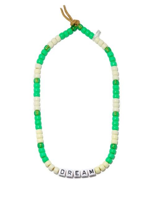 Lauren Rubinski - Dream Beaded Necklace - Womens - Green Multi