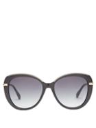 Matchesfashion.com Jimmy Choo - Phebe Glitter Round Acetate Sunglasses - Womens - Black