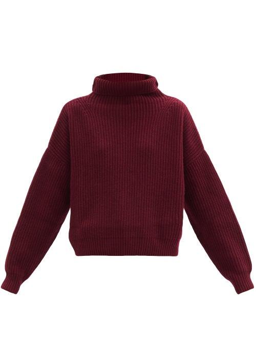Matchesfashion.com Isabel Marant - Brooke Wool-blend Roll-neck Sweater - Womens - Burgundy