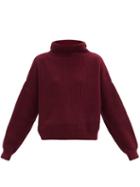 Matchesfashion.com Isabel Marant - Brooke Wool-blend Roll-neck Sweater - Womens - Burgundy