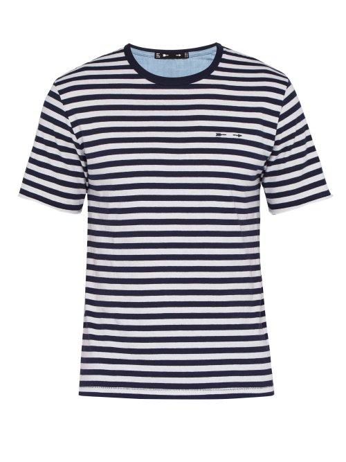 Matchesfashion.com The Upside - The Newman Cotton T Shirt - Mens - Blue Multi