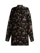 Matchesfashion.com Haider Ackermann - Floral Print Satin Shirt - Womens - Black Multi