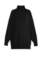 Matchesfashion.com Raey - Split Side Roll Neck Cashmere Sweater - Womens - Black